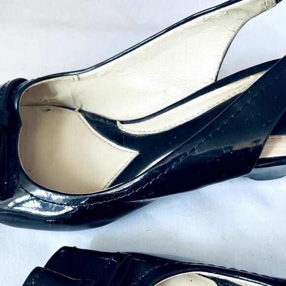 Naturalizer 7M  wedge 2.5" black back strap - Picture 9 of 10